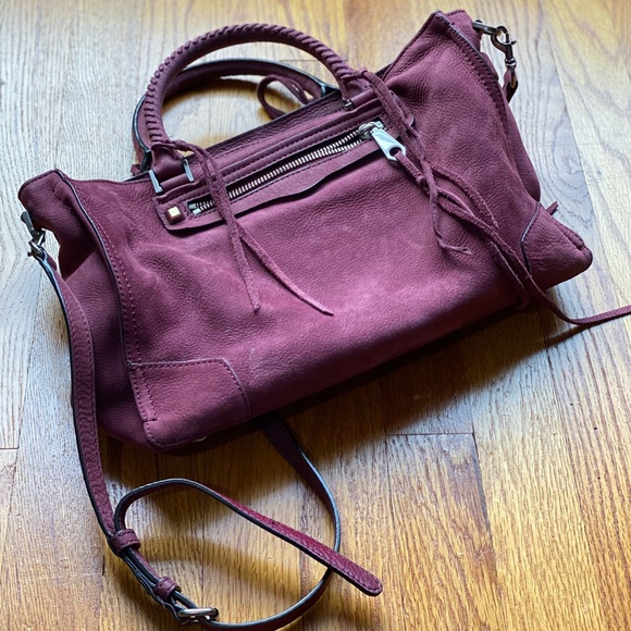 rebecca minkoff suede purse